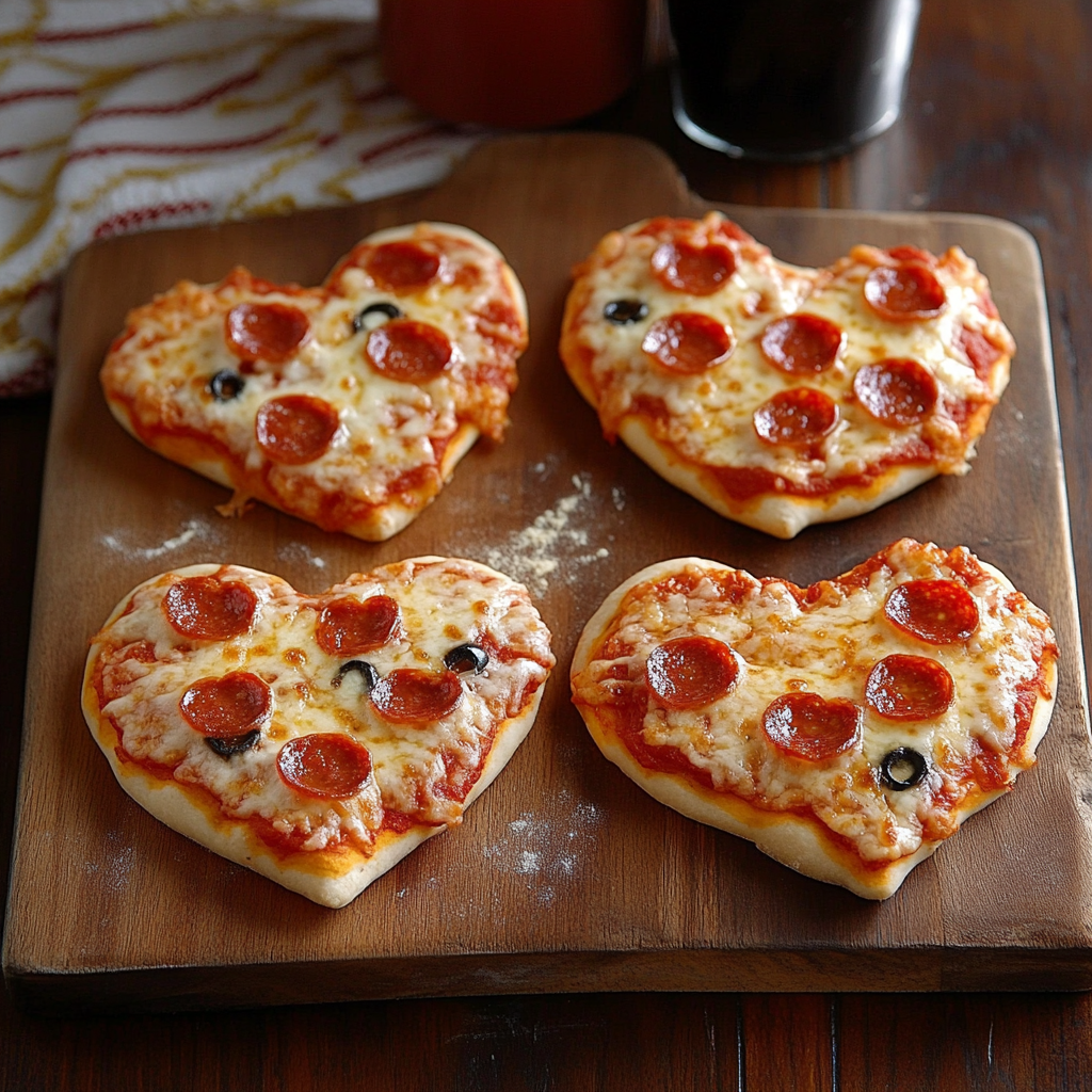 Heart Shaped Mini Pizzas