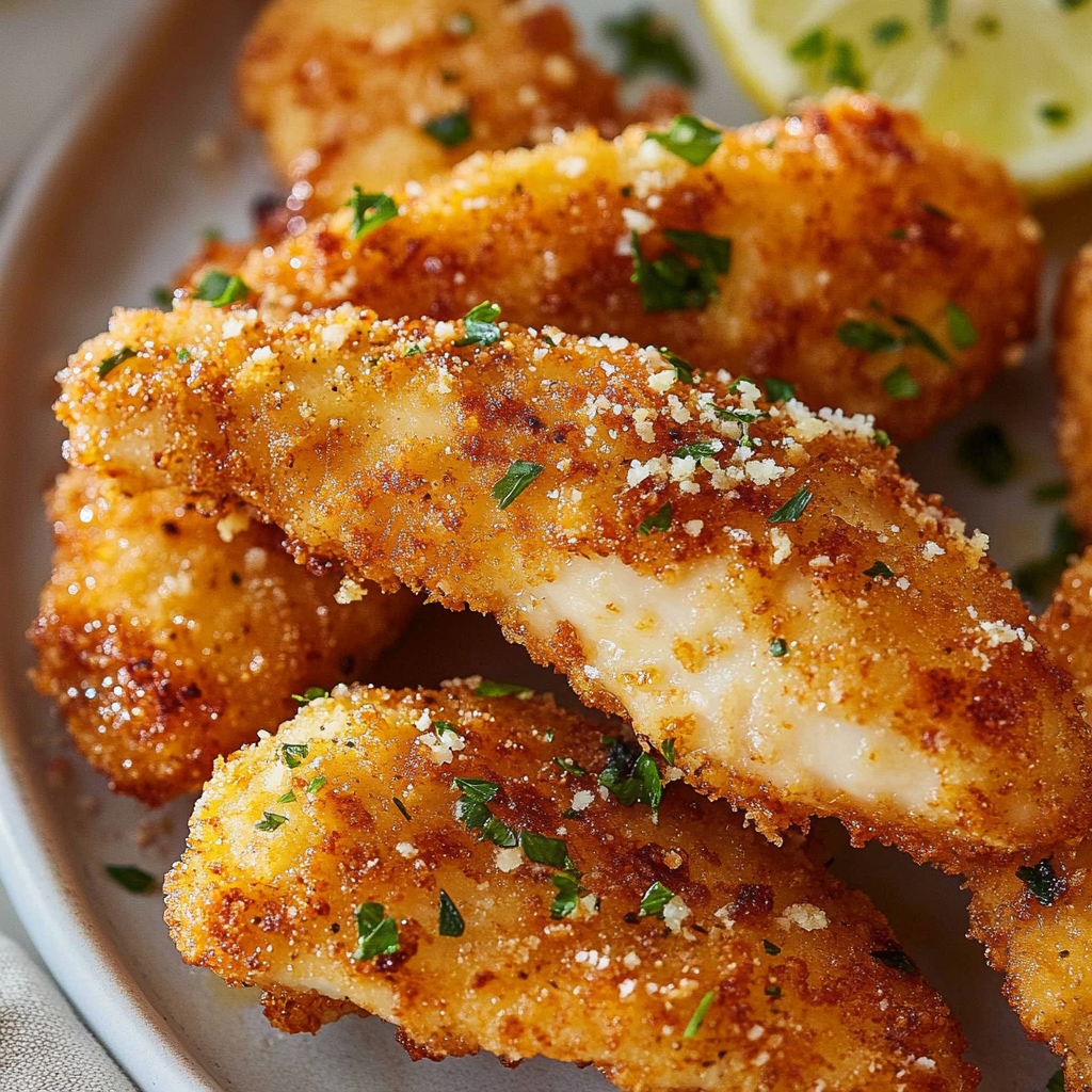 Chicken Tenders with Garlic Parmesan