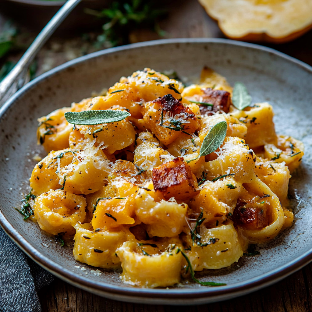 Roasted Butternut Squash and Sage Pasta