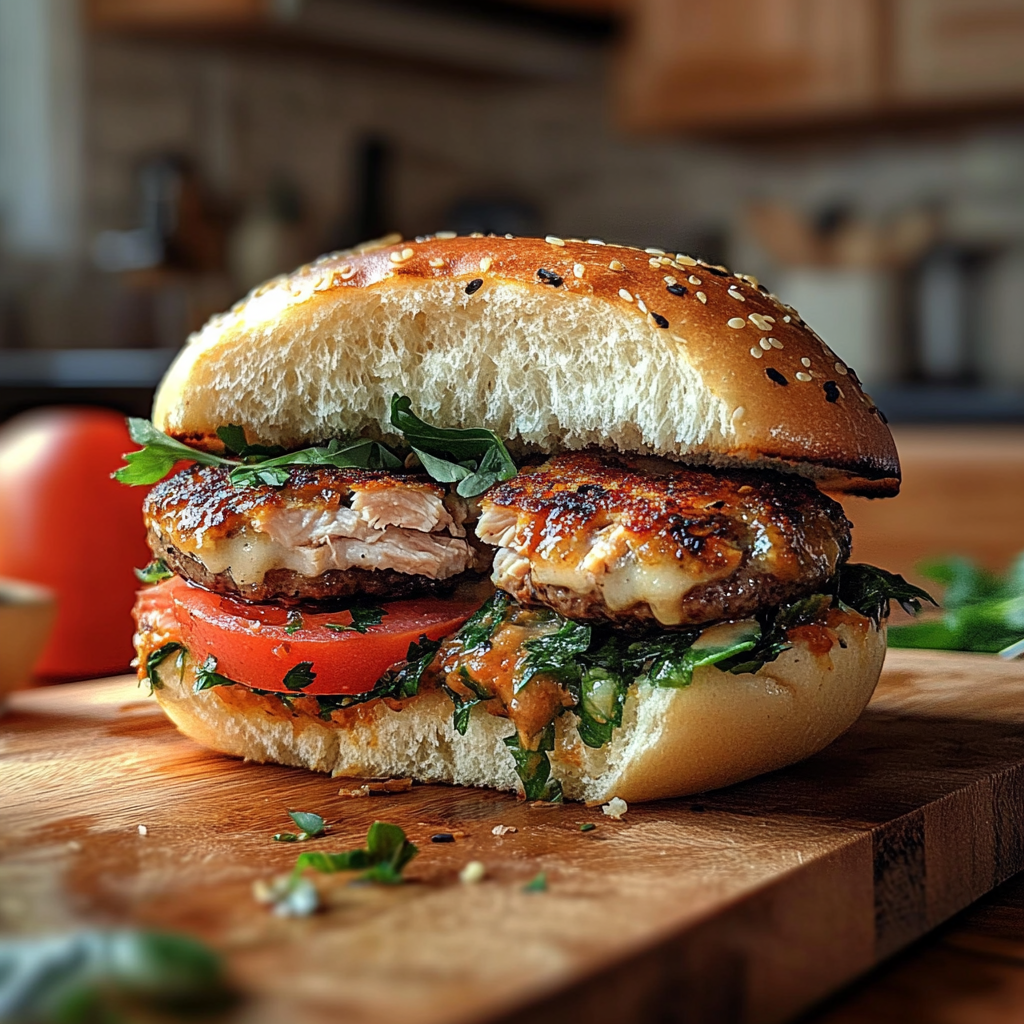 Turkey Burger on Grill
