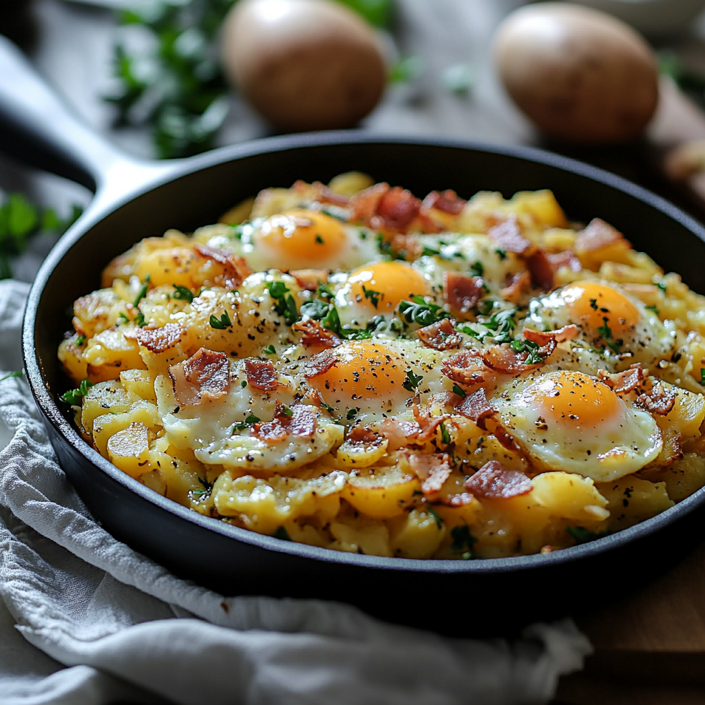 Potato Egg Scramble Dish