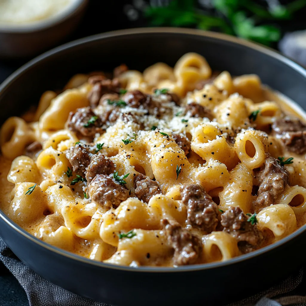 Creamy Beef Pasta Dish