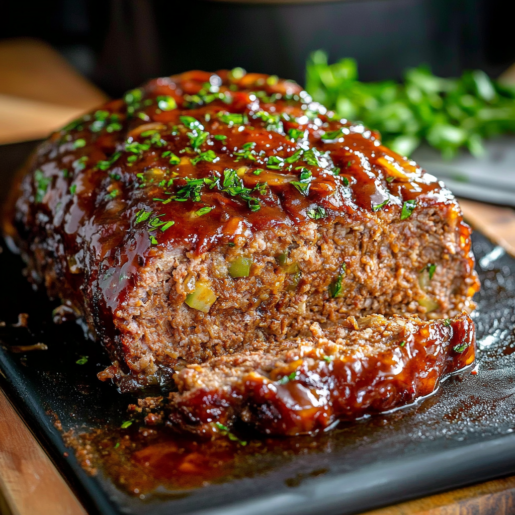Stovetop Meatloaf on a Plate