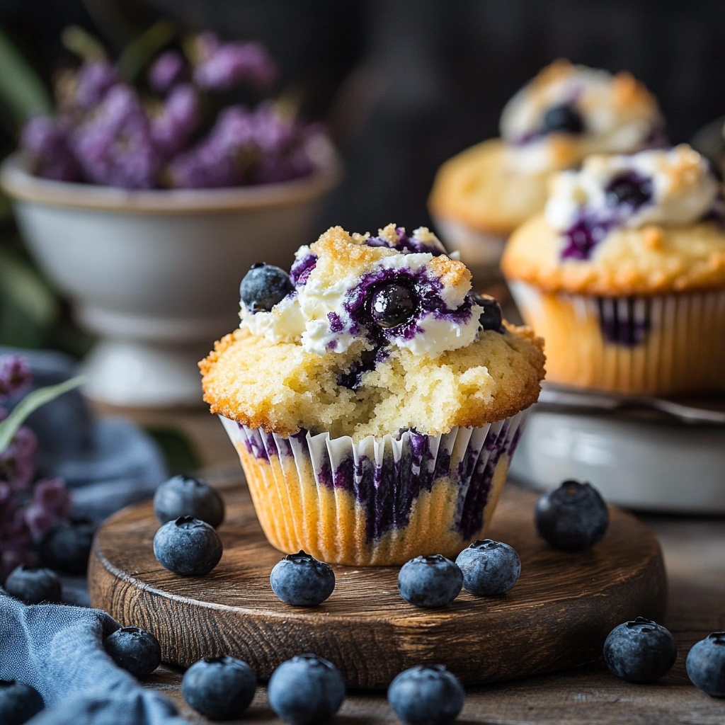 Blueberry Cream Cheese Muffins