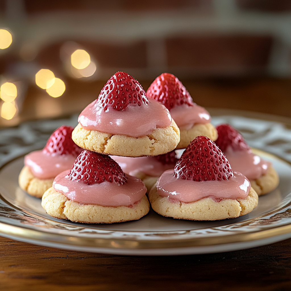 strawberry kiss cookies