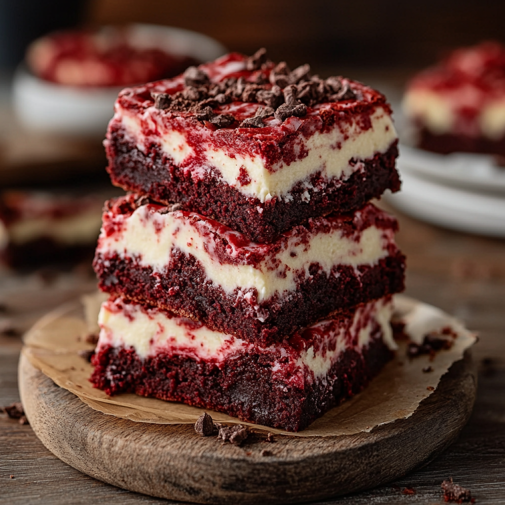 Red Velvet Cheesecake Brownies