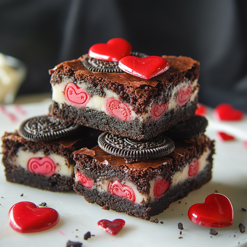 Valentine Oreo Brownies