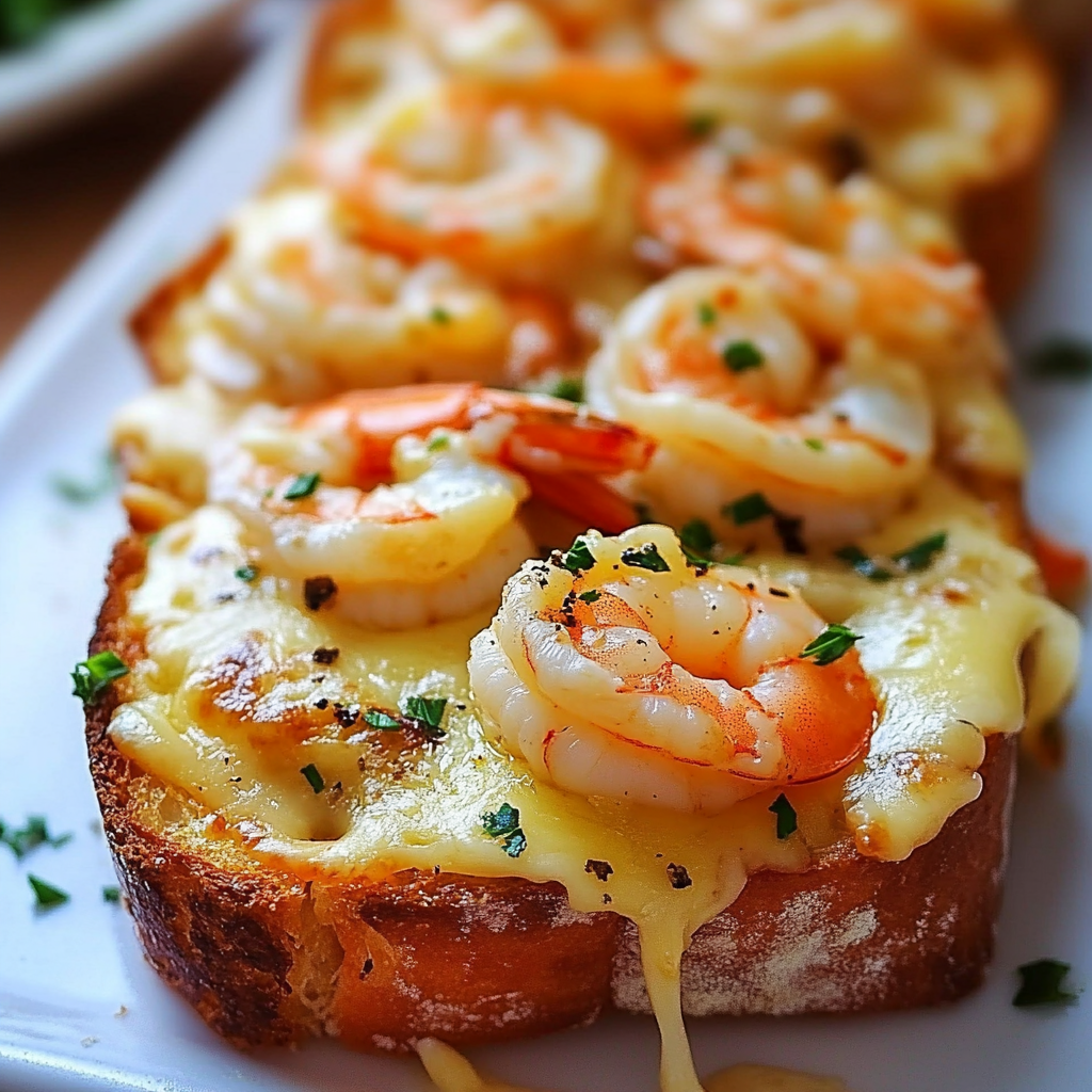 Cheesy Shrimp Toast Deliciousness