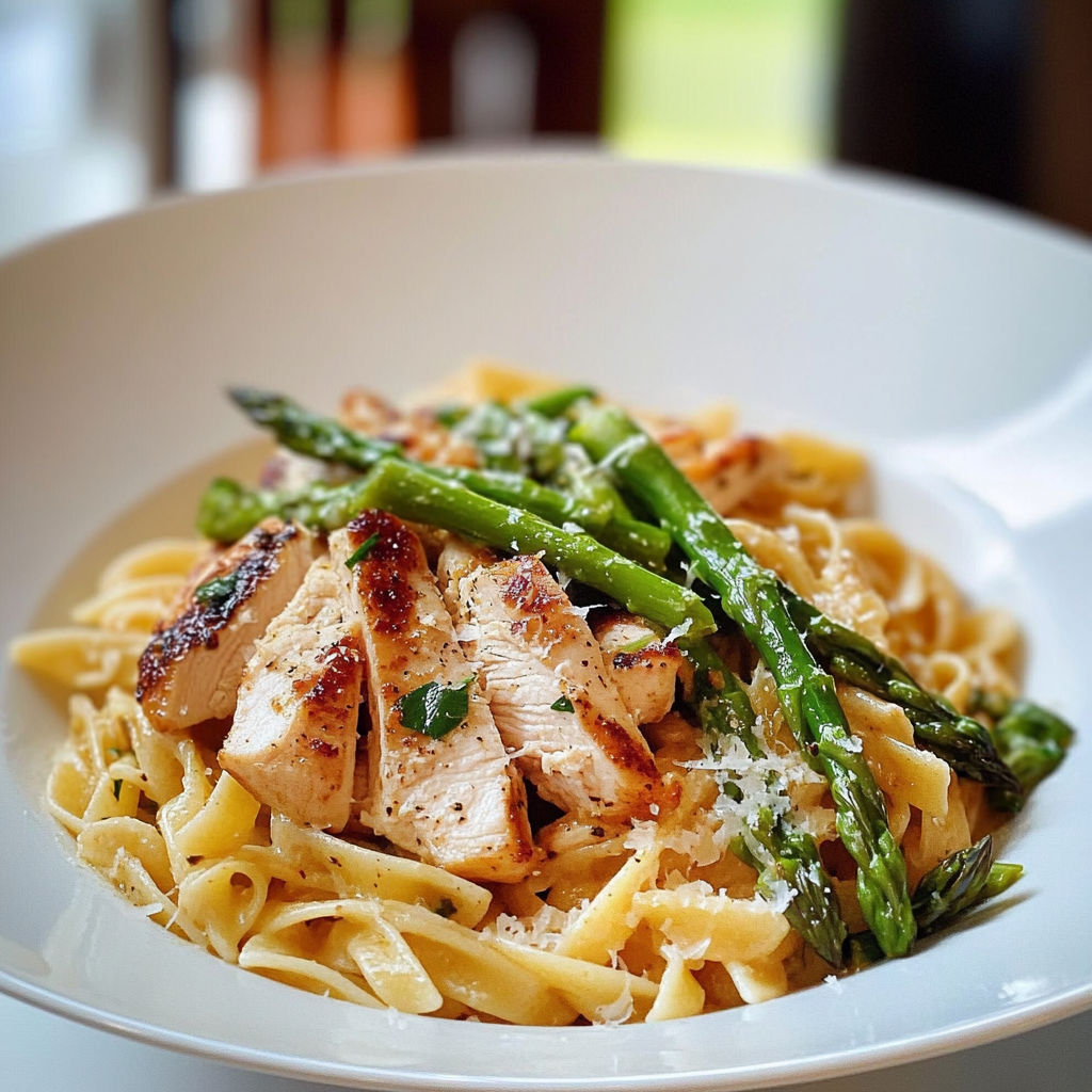 Chicken and Asparagus Pasta Dish