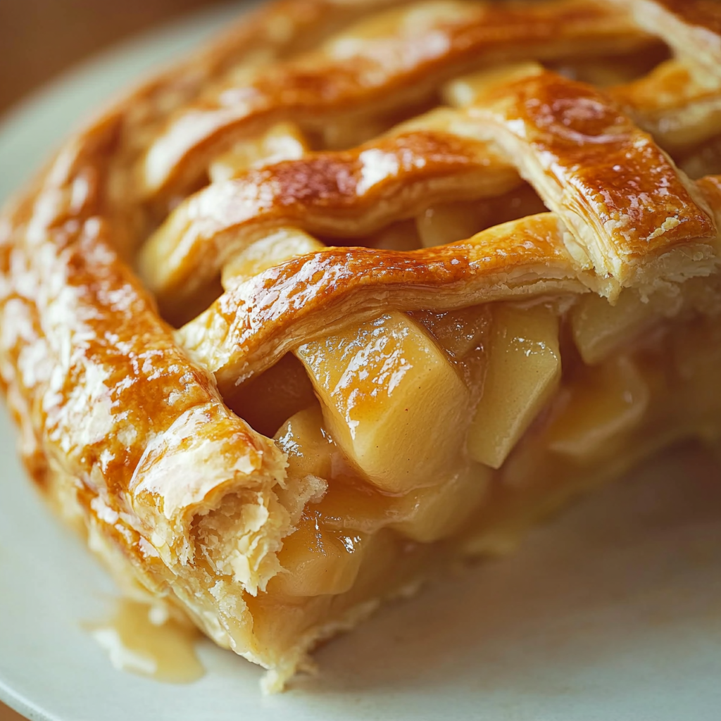 Classic Apple Pie Slice on a Plate
