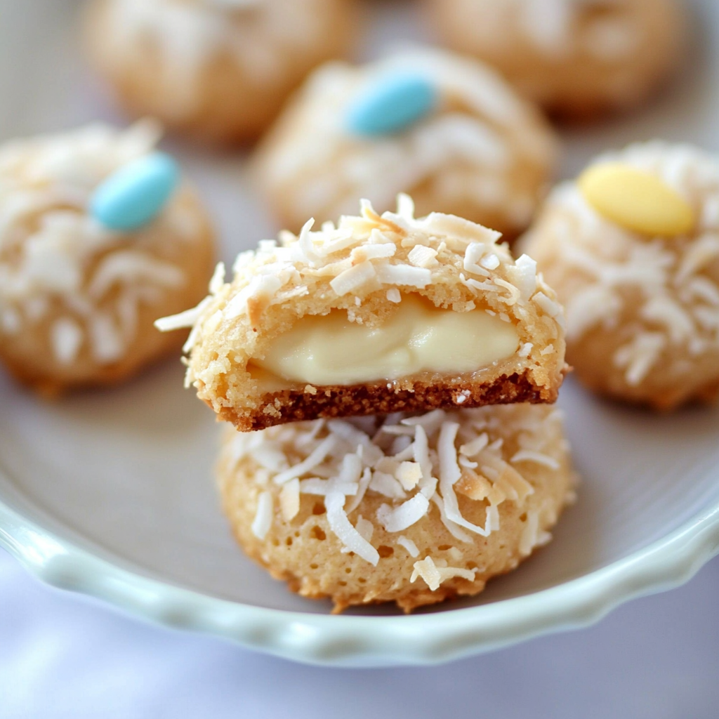 Coconut Macaron Cookie Nests