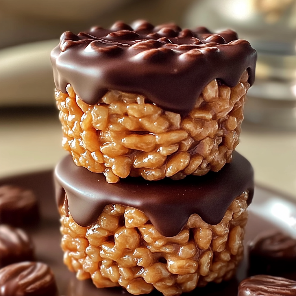 Chocolate Peanut Butter Rice Krispie Cups
