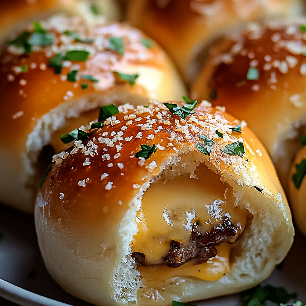 Garlic Parmesan Cheeseburger Bombs