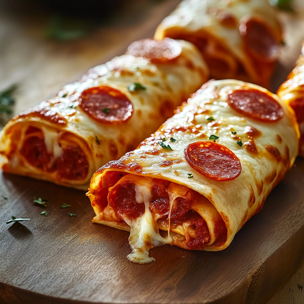 Cheesy Pepperoni Pizza Roll-Ups