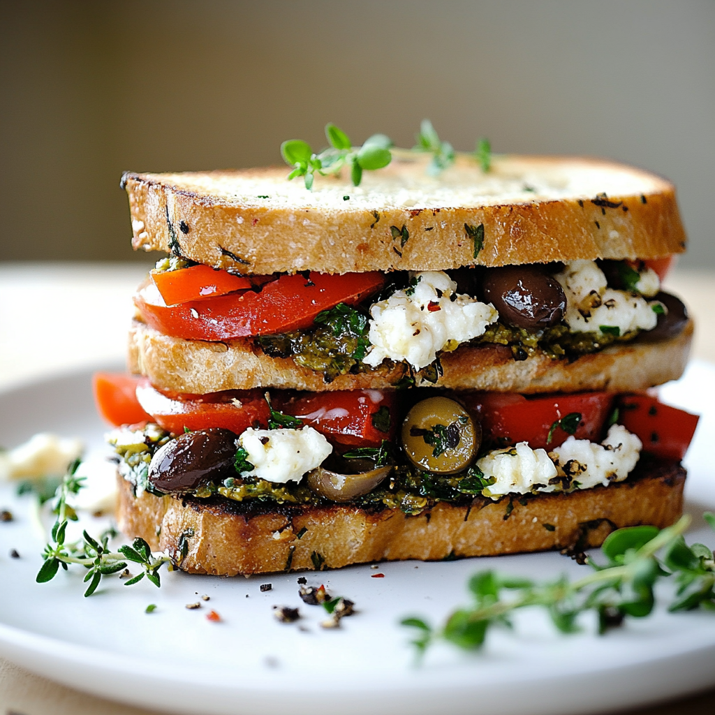 Olive Tapenade & Goat Cheese Sandwich